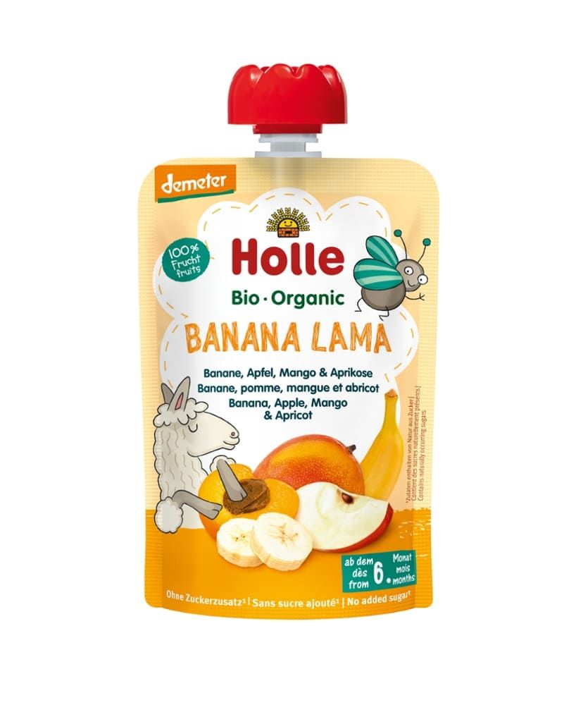 Holle - Banana Lama Banane, Apfel, Mango & Aprikose 12 Stück zu 100 g