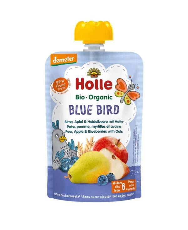 Blue Bird Birne, Apfel & Heidelbeeren mit Hafer Holle