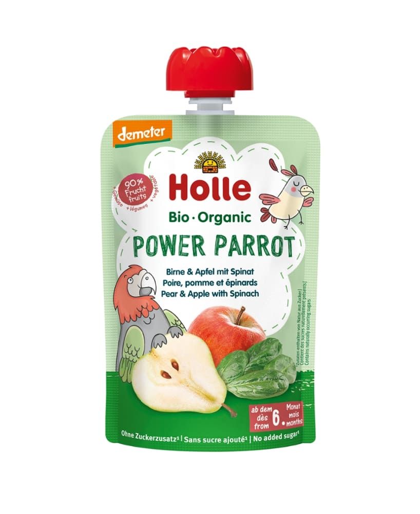 Power Parrot Birne & Apfel mit Spinat Holle
