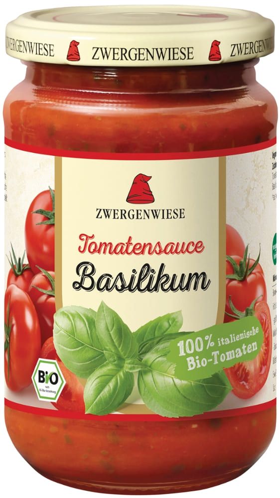 Zwergenwiese - Tomatensauce Basilikum 6 Stück zu 350 g