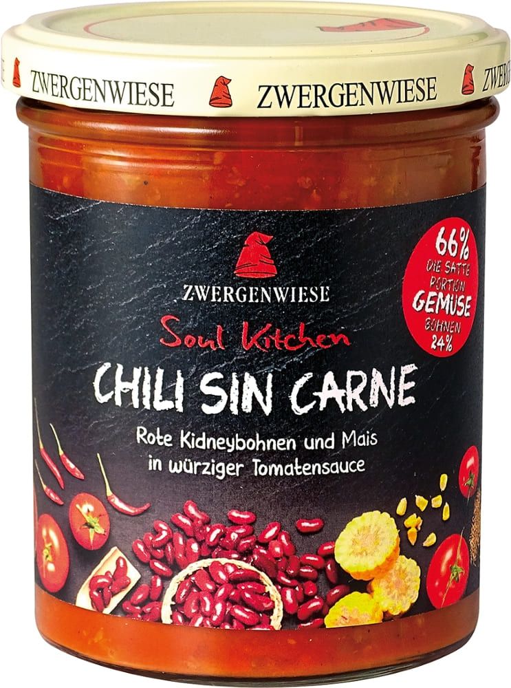 Zwergenwiese - Soul Kitchen Chili Sin Carne 6 Stück zu 370 g