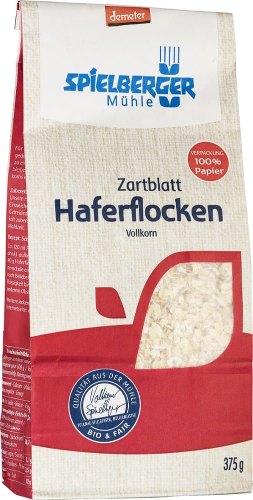 Spielberger - Zartblatt Haferflocken Vollkorn 6 Stück zu 375 g