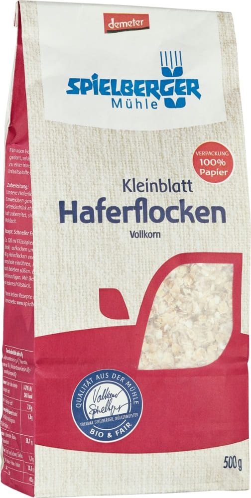 Kleinblatt Haferflocken Vollkorn Spielberger