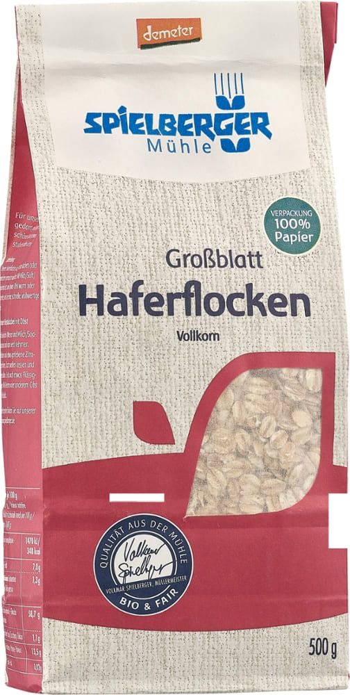 Spielberger - Großblatt Haferflocken Vollkorn 6 Stück zu 500 g