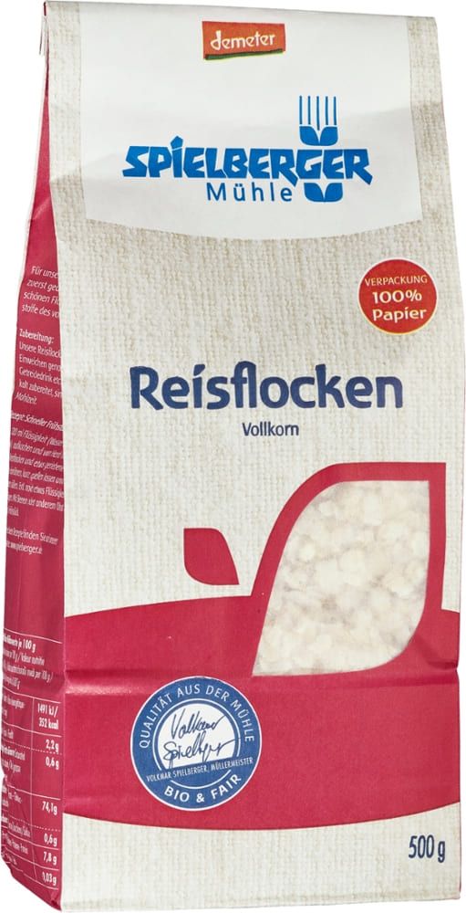 Spielberger - Reisflocken Vollkorn 6 Stück zu 500 g