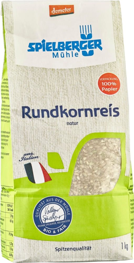 Spielberger - Rundkornreis natur 6 Stück zu 1 kg