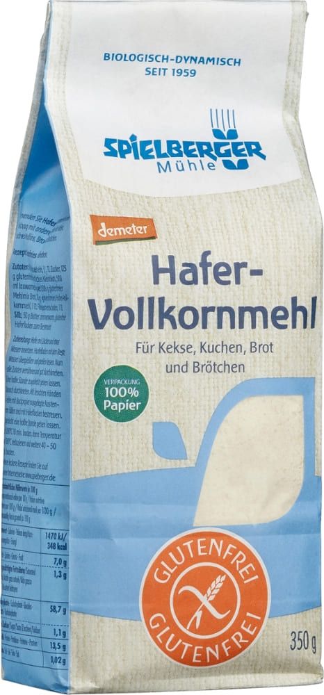 Spielberger - Hafer-Vollkornmehl 4 Stück zu 350 g