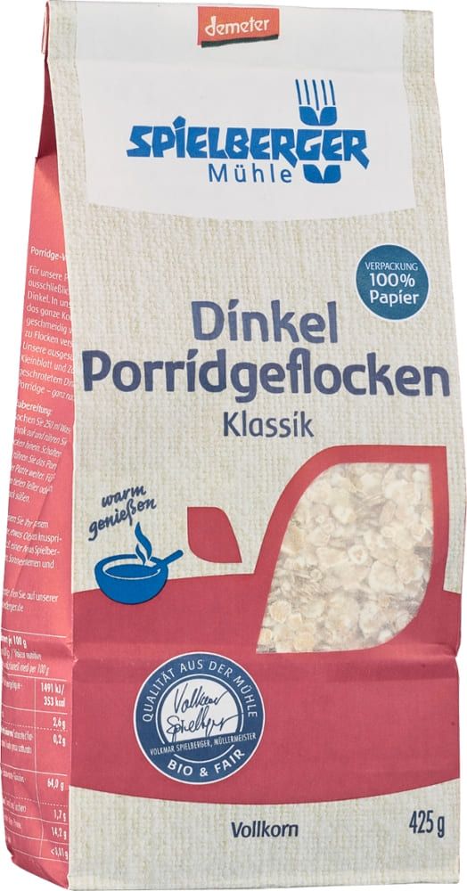 Spielberger - Dinkel Porridgeflocken Klassik 6 Stück zu 425 g