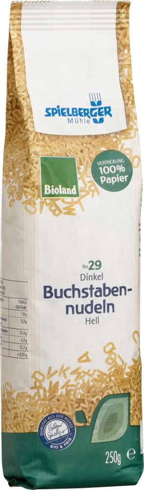 Spielberger - Dinkel Buchstabennudeln hell 15 Stück zu 250 g