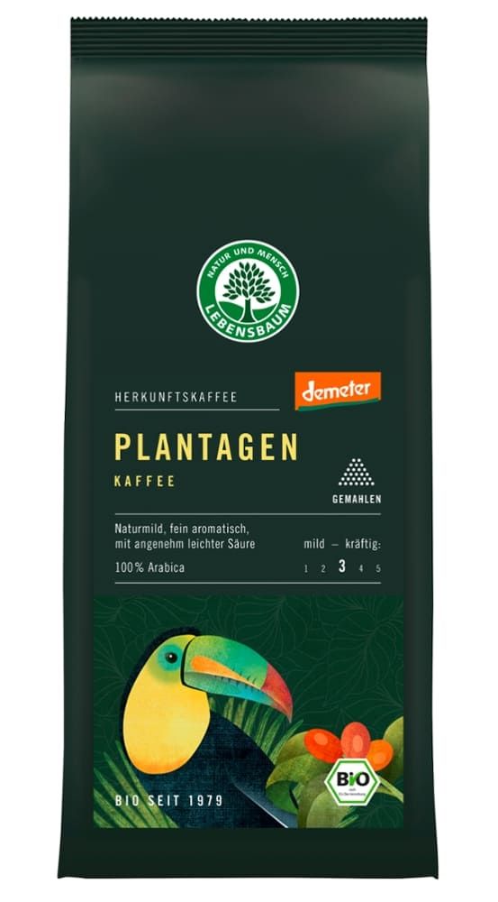 Lebensbaum - Plantagen Kaffee Gemahlen 6 Stück zu 250 g