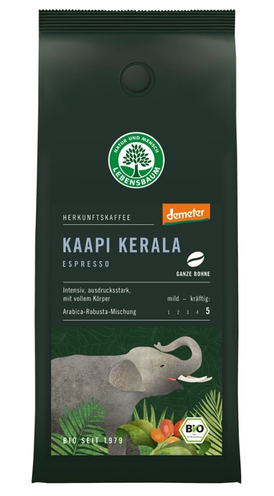 Lebensbaum - Kaapi Kerala Espresso Ganze Bohne 6 Stück zu 250 g