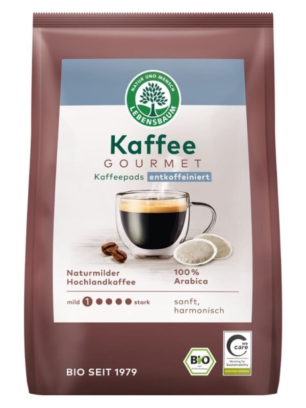 Kaffee Gourmet Kaffeepads entkoffeiniert