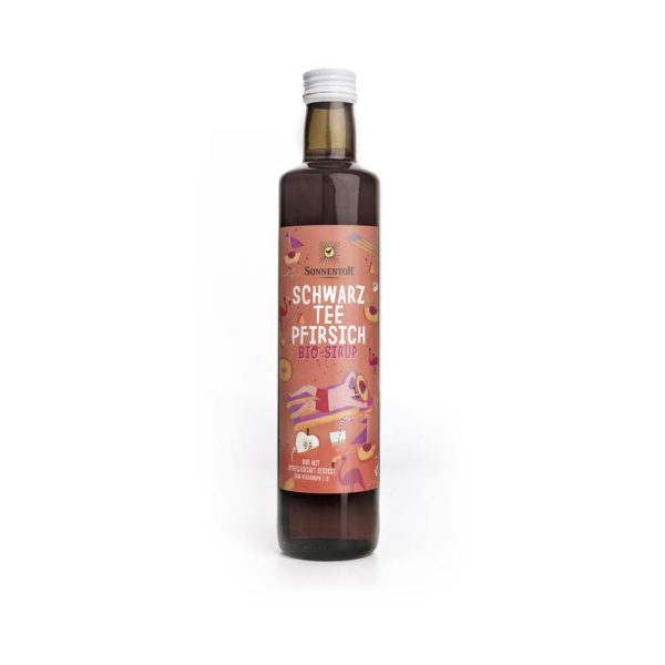 Sonnentor - Schwarztee-Pfirsich Eistee Sirup 6 Stück zu 500 ml