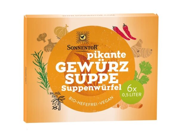 pikante Gewürzsuppe Suppenwürfel Sonnentor