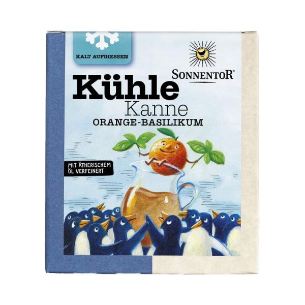 Kühle Kanne Orange-Basilikum Sonnentor