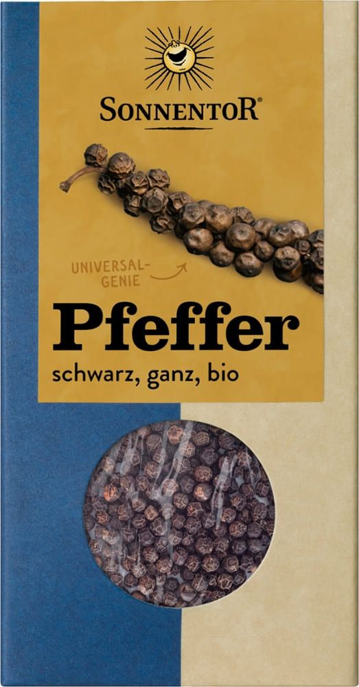 Sonnentor - Pfeffer schwarz ganz 6 Stück zu 55 g