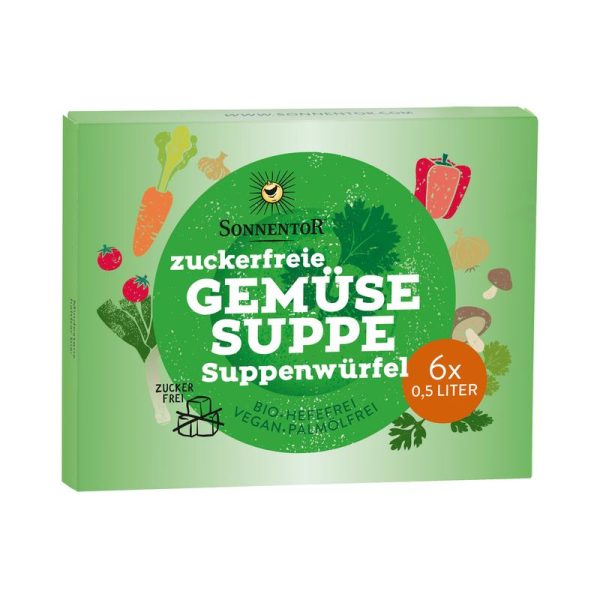 zuckerfreie Gemüsesuppe Suppenwürfel Sonnentor