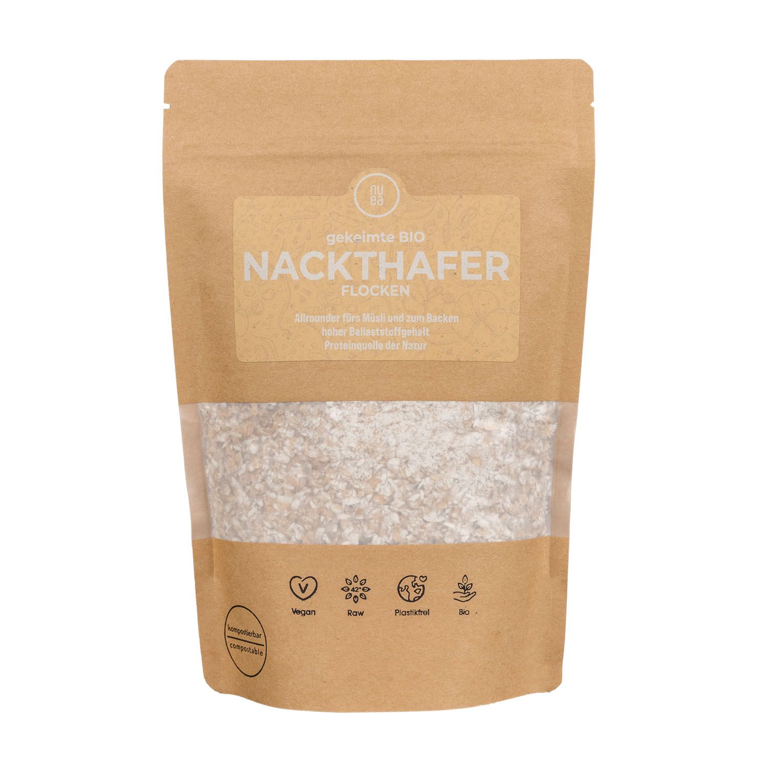 Gekeimte Bio Nackthafer Flocken NUEA