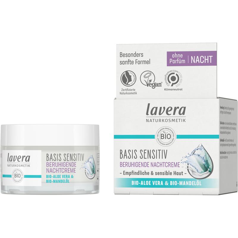 Basis Sensitiv Beruhigende Nachtcreme Lavera