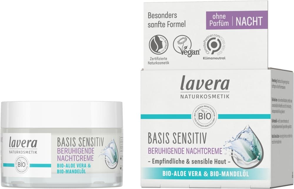 Lavera - Basis Sensitiv Beruhigende Nachtcreme 4 Stück zu 50 ml