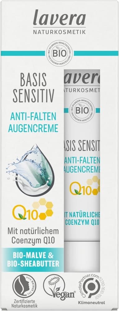 Lavera - Basis Sensitive Anti-Falten Augencreme 4 Stück zu 15 ml