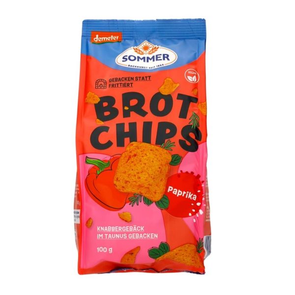 Brot Chips Paprika Sommer