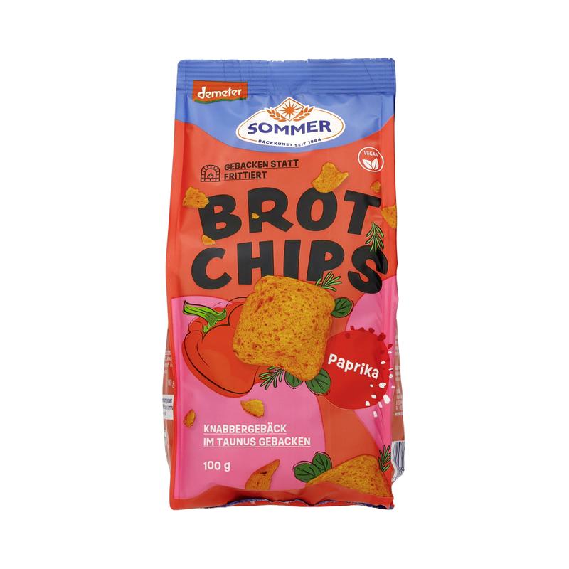 Brot Chips Paprika Sommer