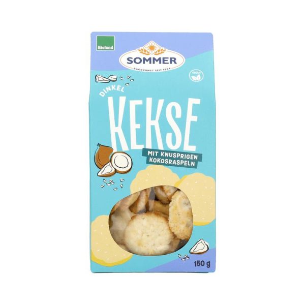 Dinkel Kekse mit knusprigen Kokosraspeln Sommer