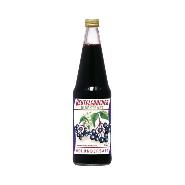 Beutelsbacher - Holundersaft 6 Stück zu 700 ml (inkl. Pfand für Flaschen und Kiste)