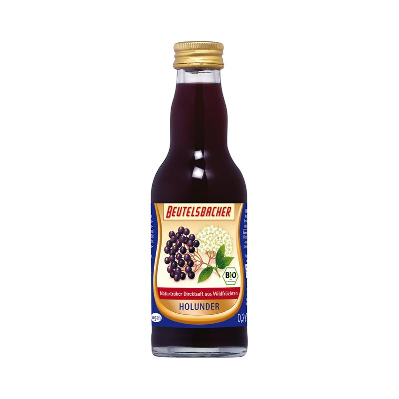Beutelsbacher - Holundersaft 12 Stück zu 200 ml (inkl. Pfand für Flaschen und Kiste)