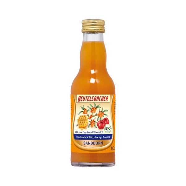 Beutelsbacher - Sanddorn + Honig Saft 12 Stück zu 200 ml (inkl. Pfand für Flaschen und Kiste)