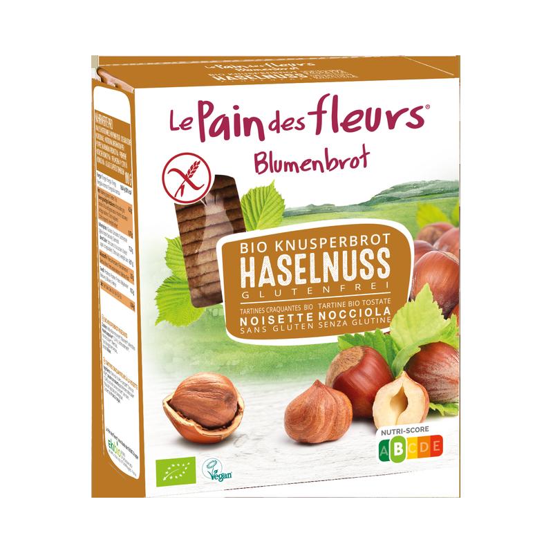 Bio Knusperbrot Haselnuss Blumenbrot