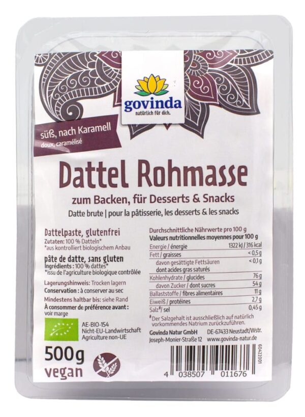 Dattel Rohmasse Govinda