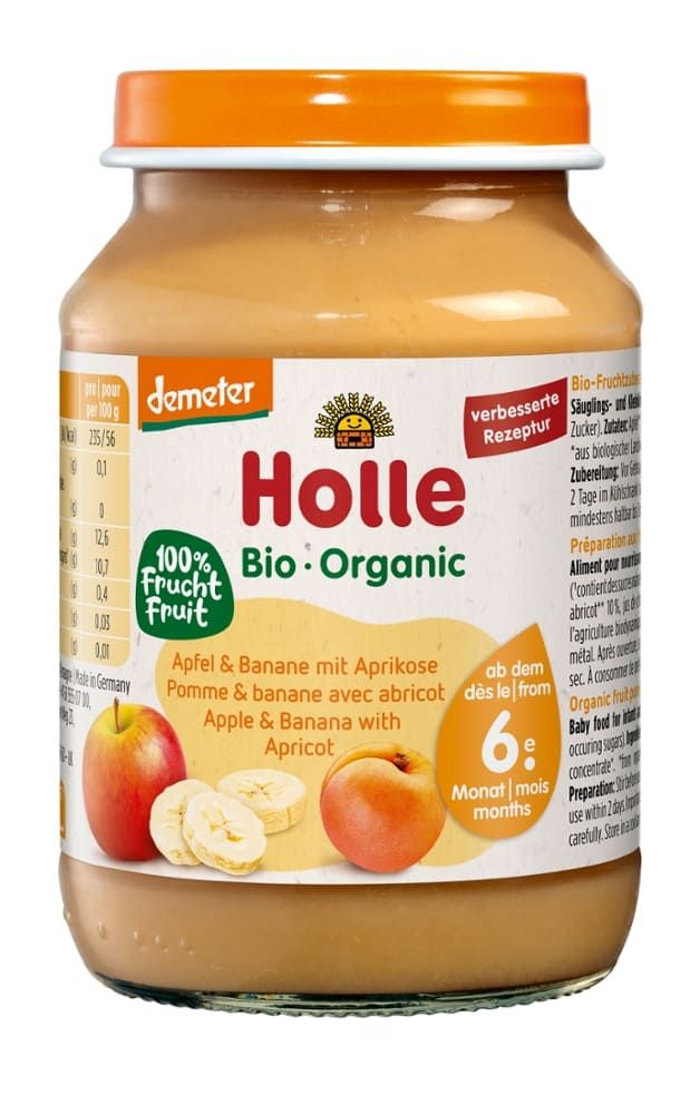 Holle - Apfel & Banane mit Aprikose 6 Stück zu 190 g