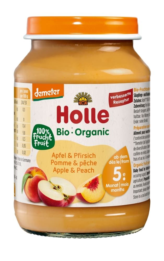 Holle - Apfel & Pfirsich 6 Stück zu 190 g