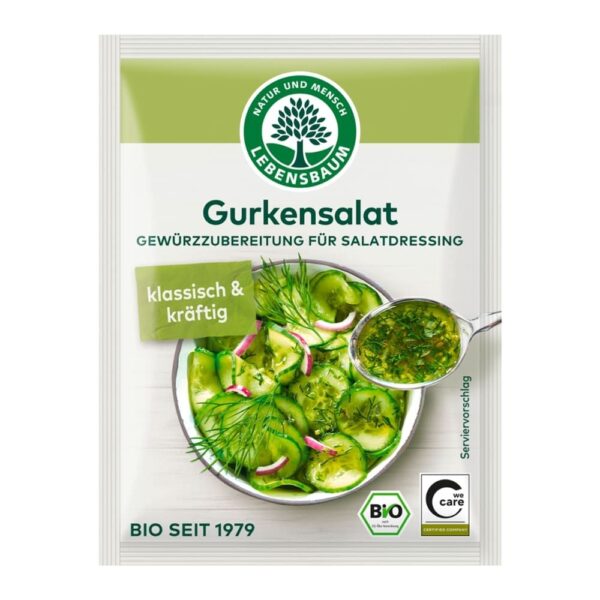 Gurkensalat Gewürzzubereitung für Salatdressing Lebensbaum