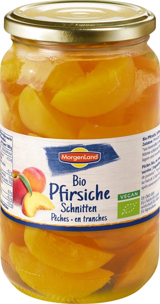 Morgenland - Bio Pfirsiche Schnitten 6 Stück zu 385 g