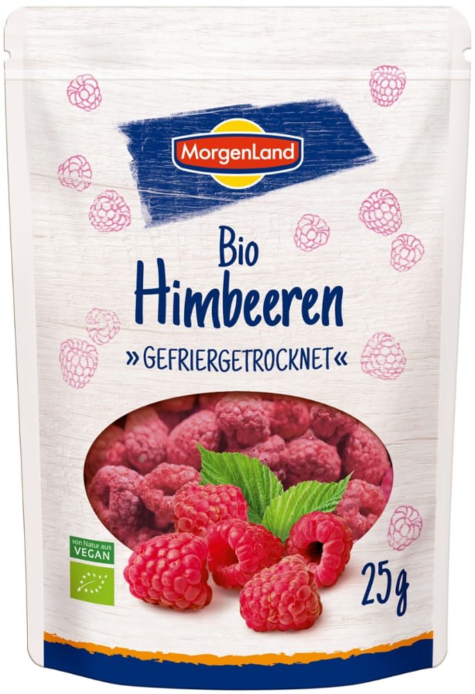 Morgenland - Bio Himbeeren gefriergetrocknet  9 Stück zu 25 g