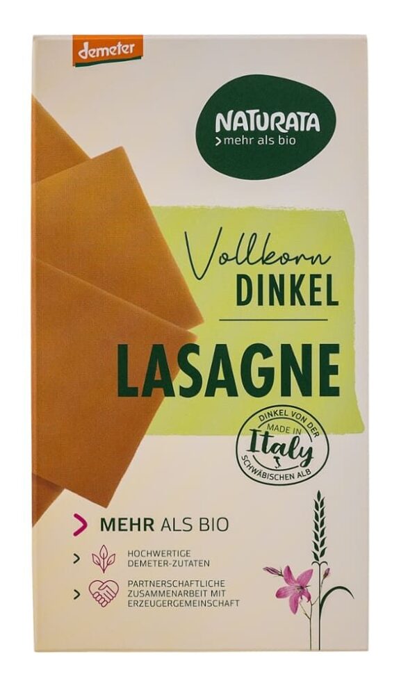 Vollkorn Dinkel Lasagne Naturata