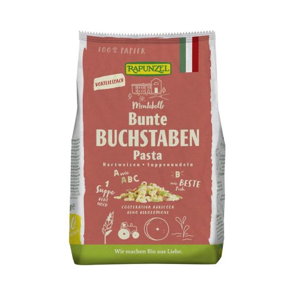 Bunte Buchstaben Pasta Rapunzel