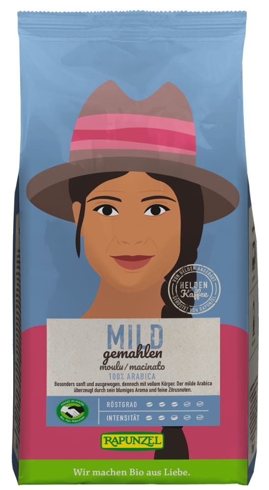 Rapunzel - Heldenkaffee Mild gemahlen 10 Stück zu 250 g