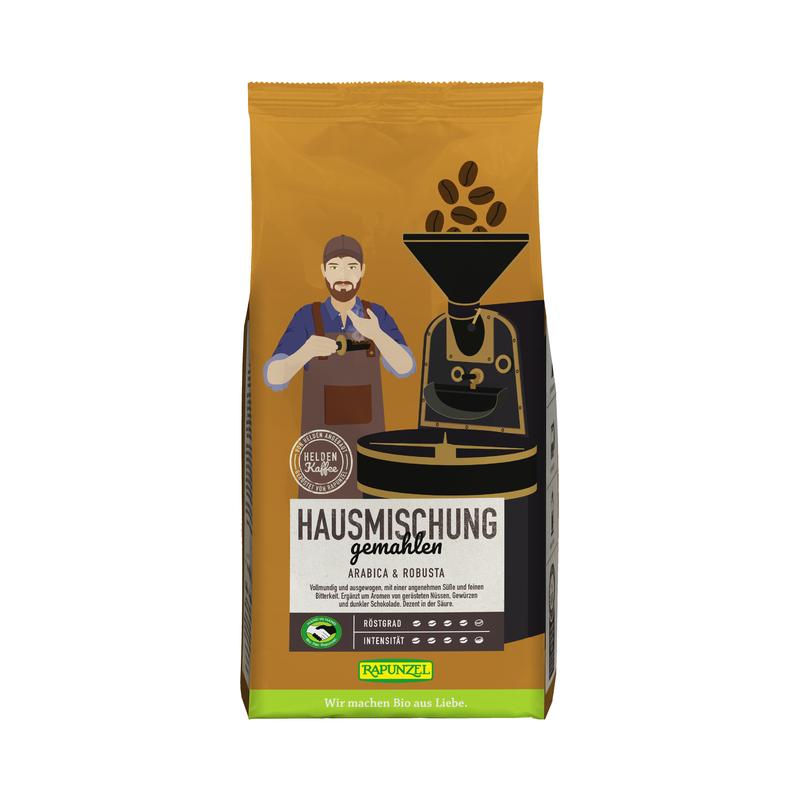 Heldenkaffee Hausmischung gemahlen Rapunzel