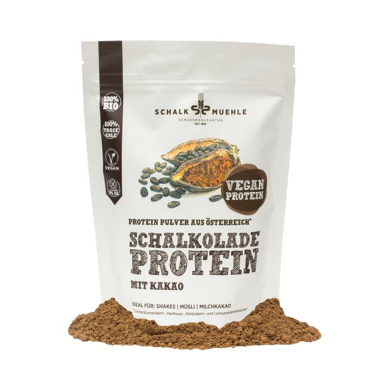 Schokolade Protein mit Kakao Schalk Mühle
