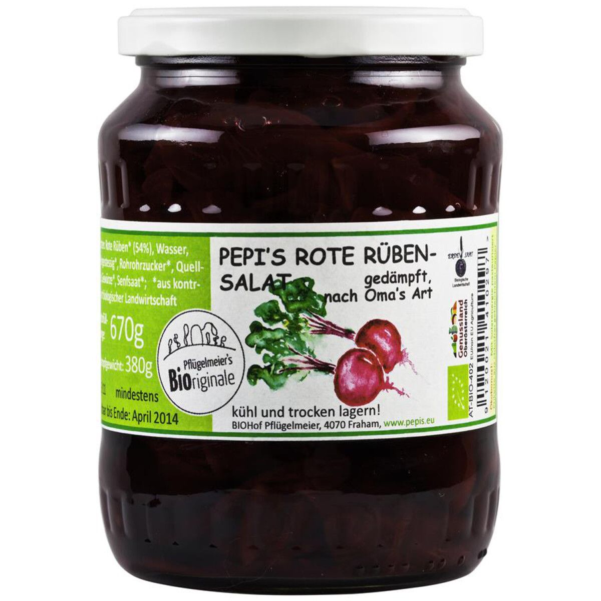 Pepis Rote Rüben Salat Biohof Pflügelmeier