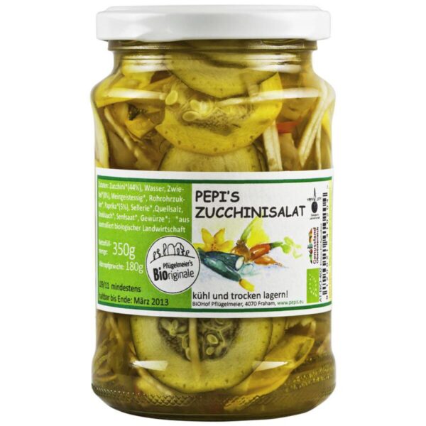 Pepis Zucchinisalat Biohof Pflügelmeier