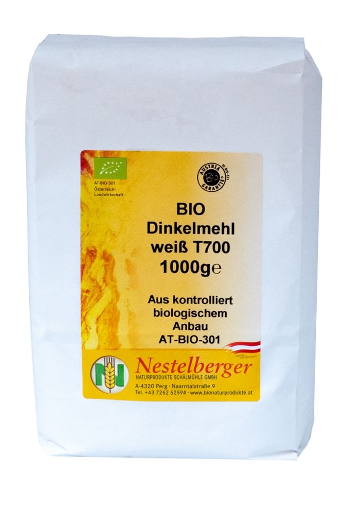 Nestelberger - Bio Dinkelmehl weiß T700 10 Stück zu 1 kg