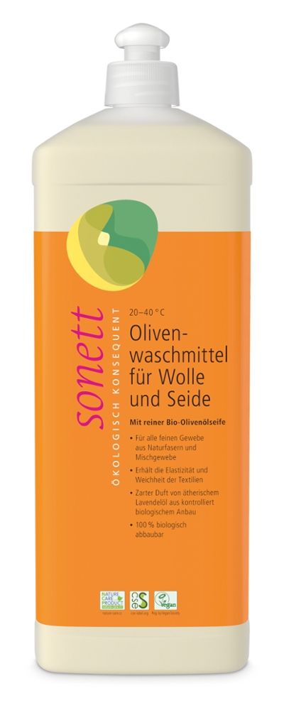 Sonett - Olivenwaschmittel für Wolle und Seide 6 Stück zu 1 l