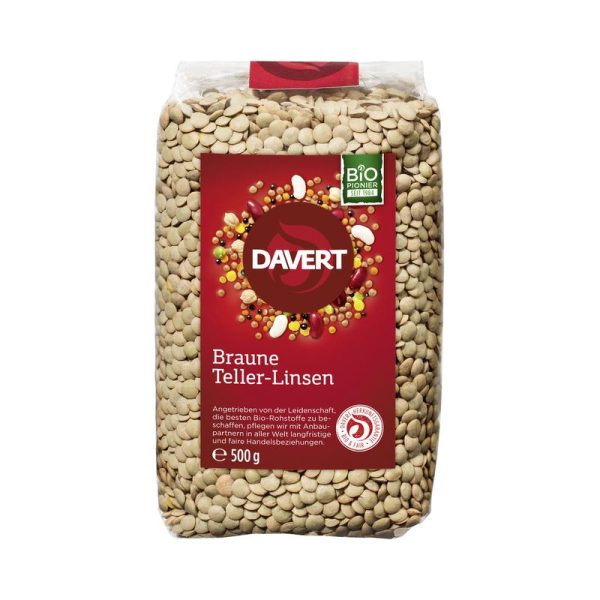 Braune Teller-Linsen Davert