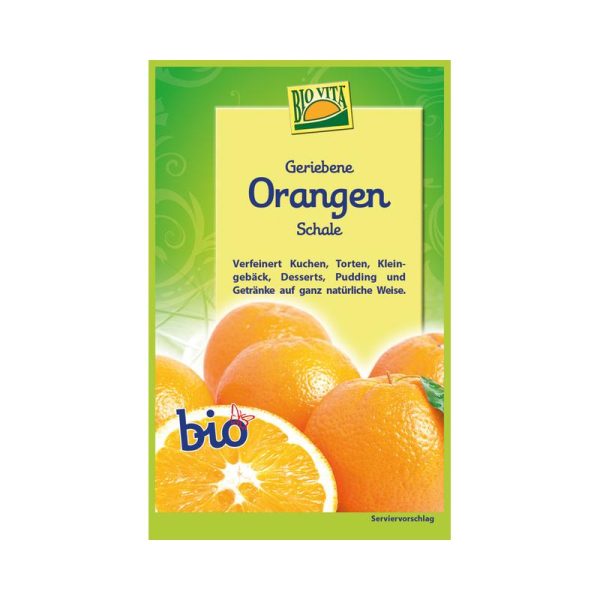 Geriebene Orangen Schale Biovita