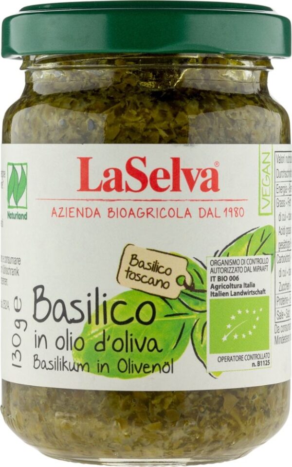 Basilico in olio Basilikum in Olivenöl LaSelva